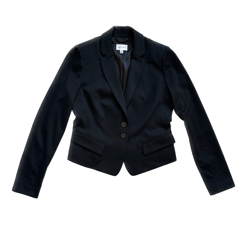 MILLY Ponte Blazer Jacket Black Size S